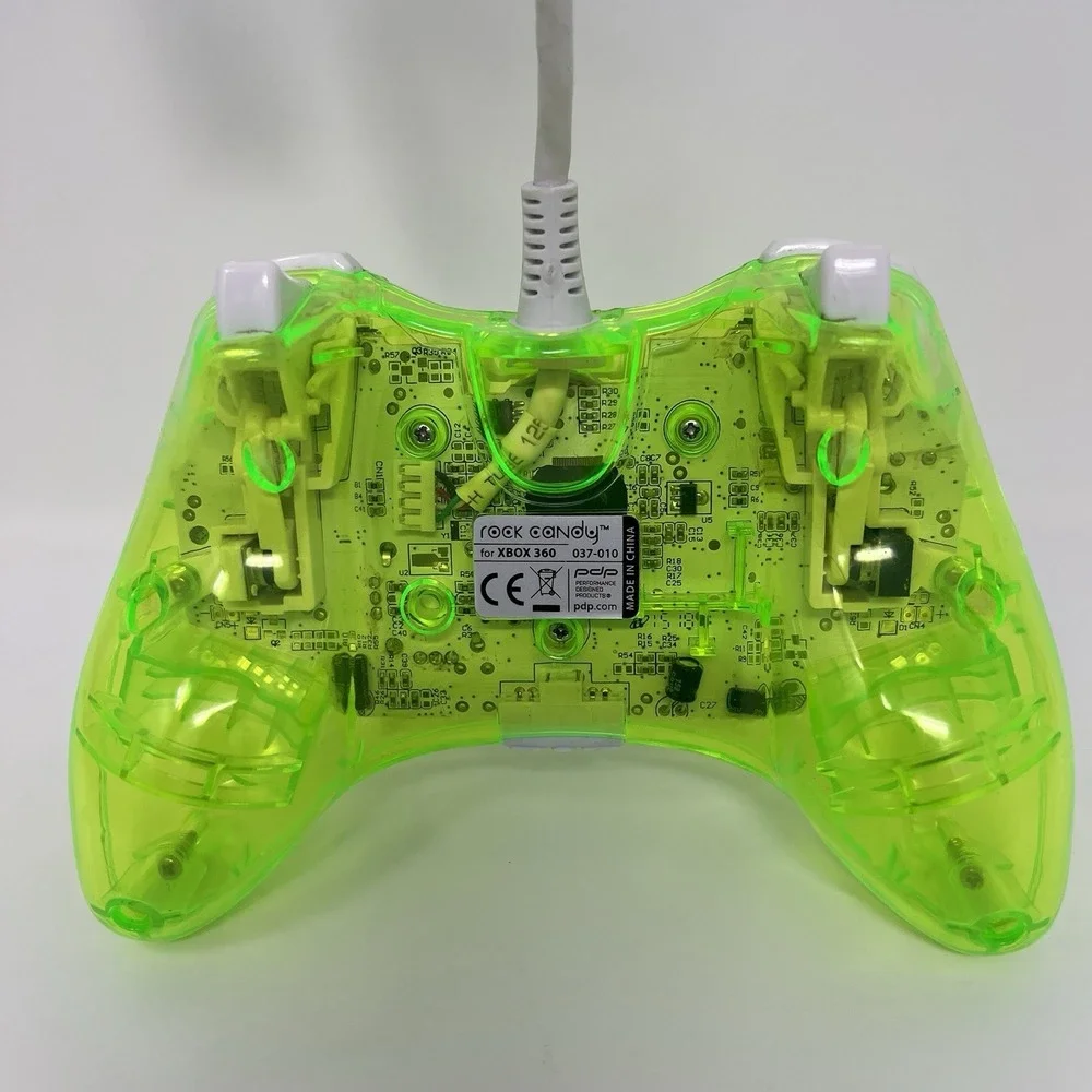 XBOX 360 GREEN ROCK CANDY WIRED CONTROLLER 037-010 No Breakaway